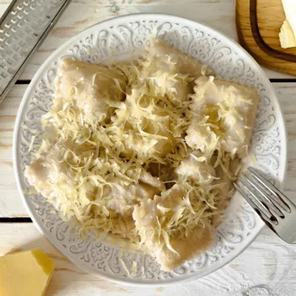 Равиоли мясо-сырные